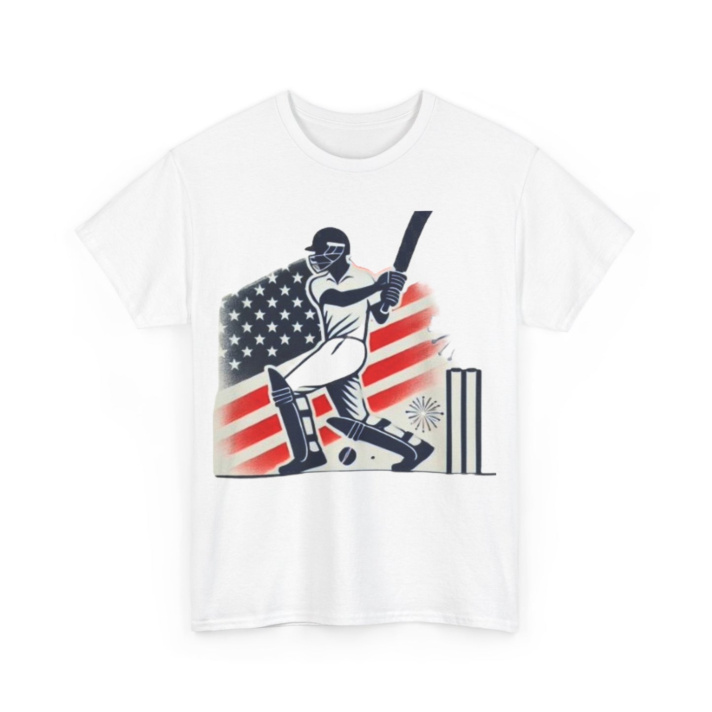 Cricket July 4th Design [Unisex Heavy Cotton Tee]