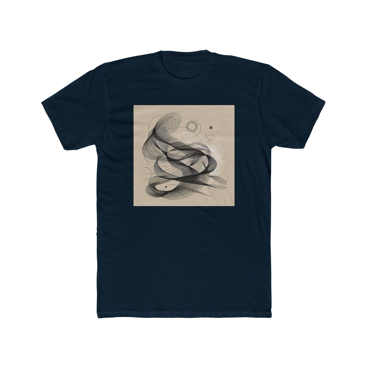 Rhythmic Waves: Textured Line Art in Motion T-Shirt
