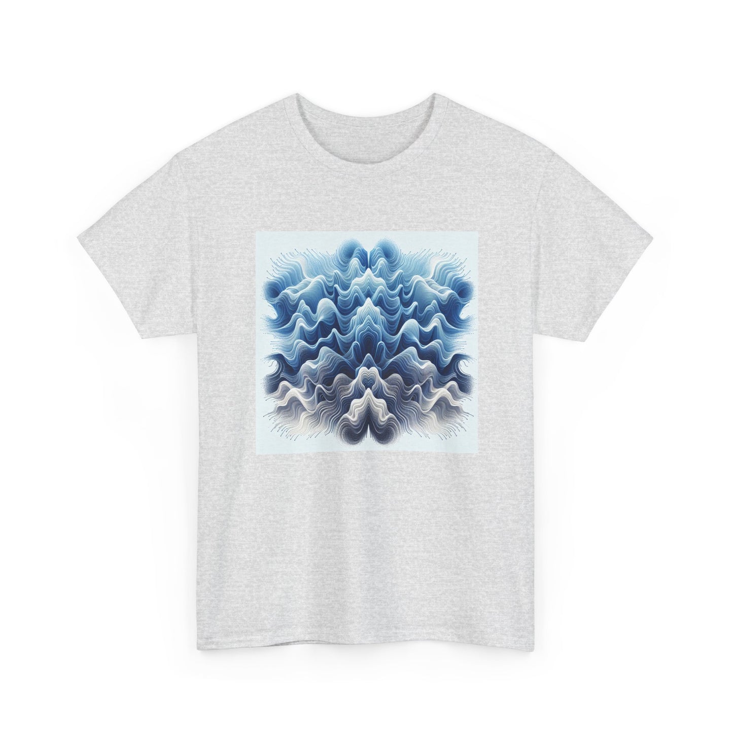 Surf the Waves: Blue Interference Artistry Tee T-Shirt