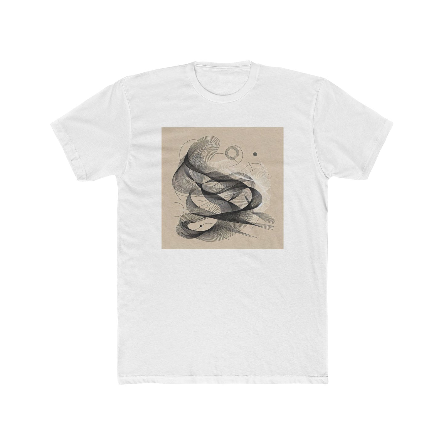 Rhythmic Waves: Textured Line Art in Motion T-Shirt