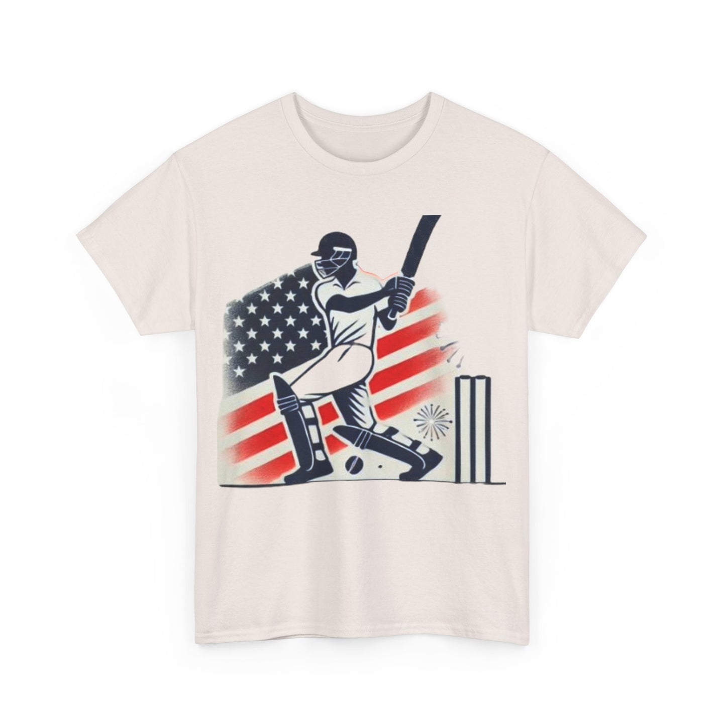 Cricket July 4th Design [Unisex Heavy Cotton Tee]