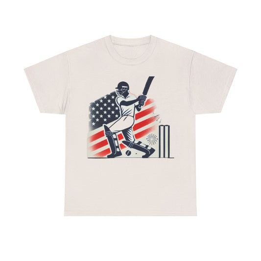 Cricket July 4th Design [Unisex Heavy Cotton Tee]