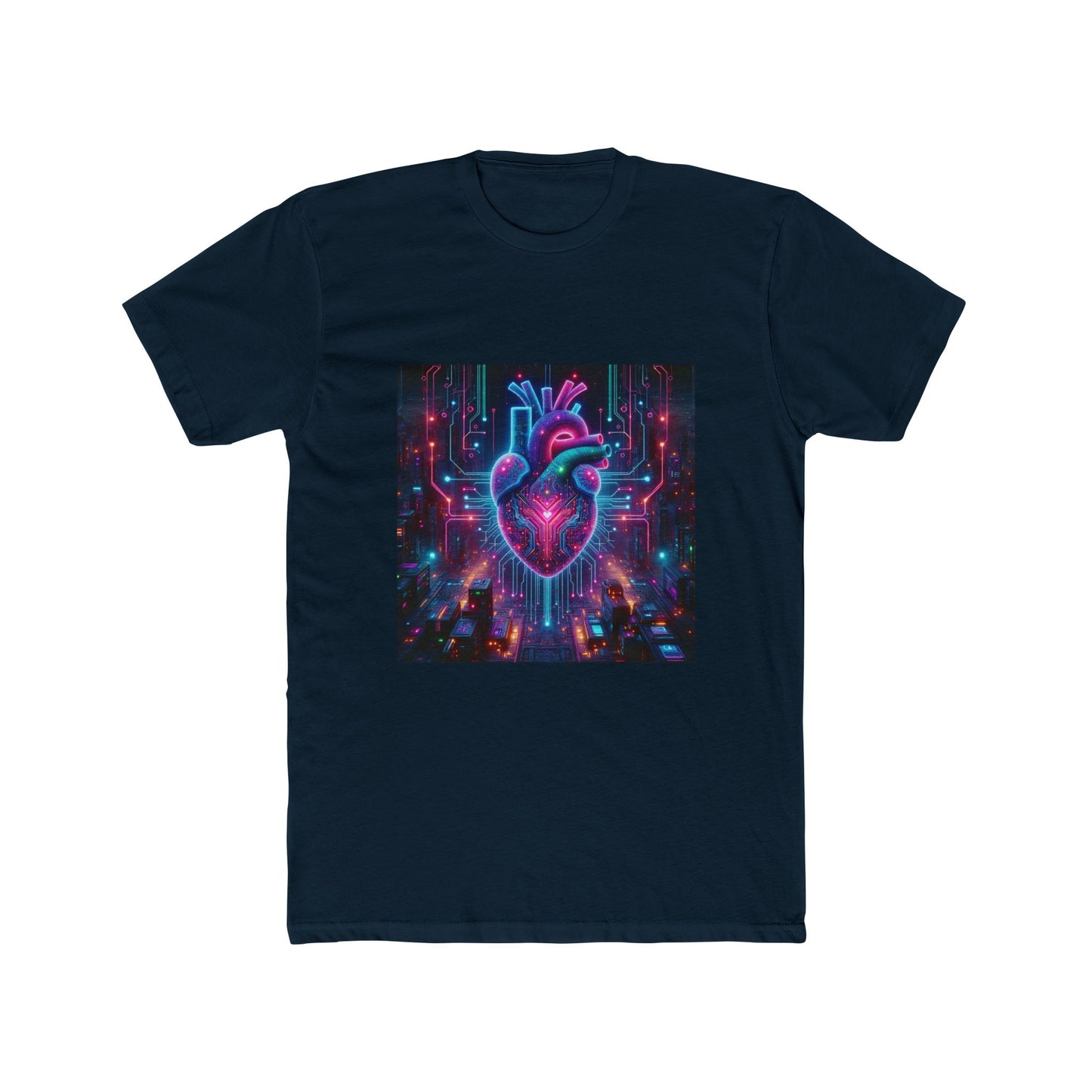Techno Heartbeat: Love Wired in Neon Circuits T-Shirt