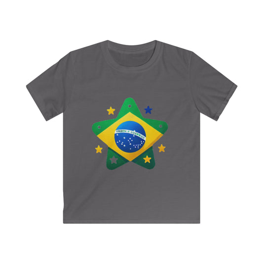 Brazilian flag Design[Kids Softstyle Tee]
