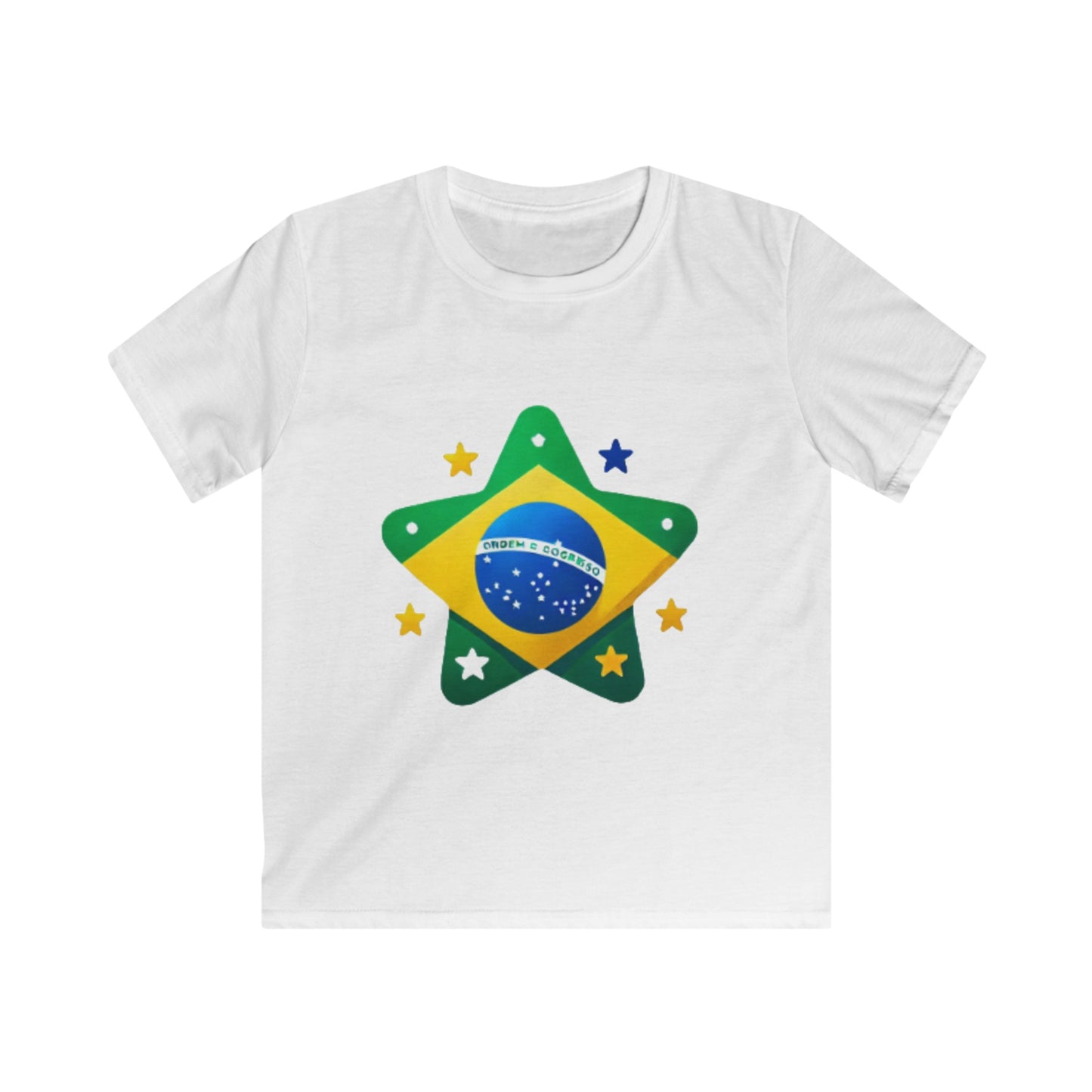 Brazilian flag Design[Kids Softstyle Tee]
