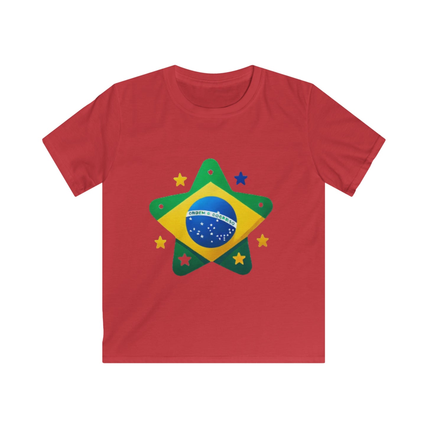 Brazilian flag Design[Kids Softstyle Tee]