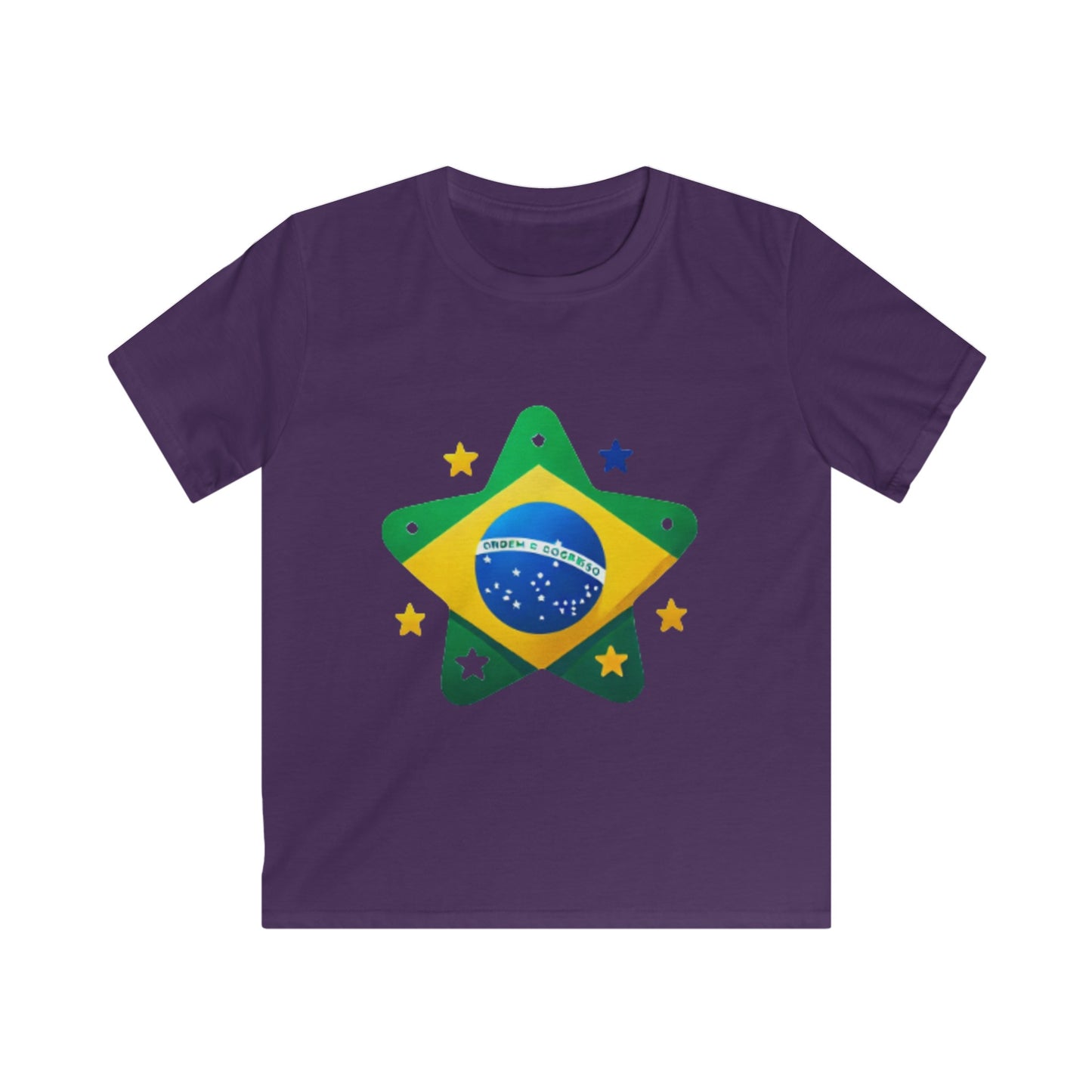 Brazilian flag Design[Kids Softstyle Tee]