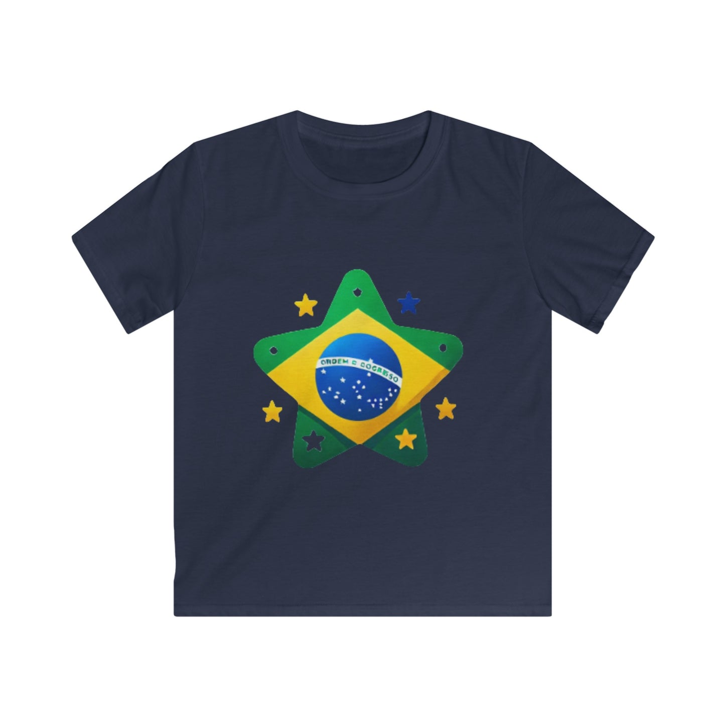 Brazilian flag Design[Kids Softstyle Tee]