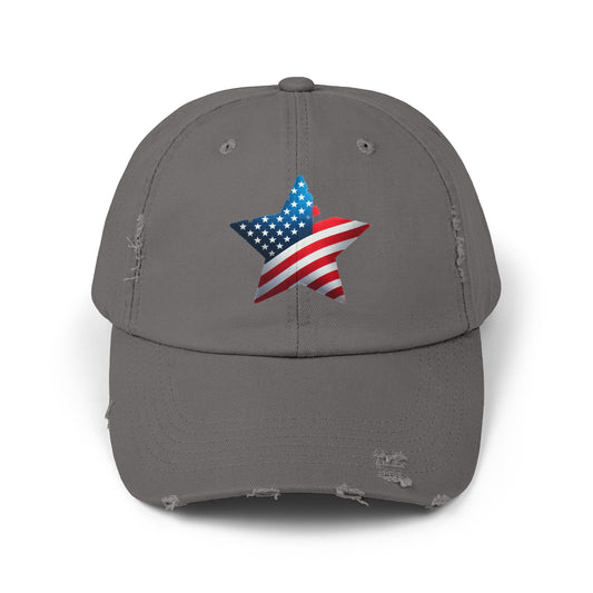 July 4th Design [Unisex Distressed Cap]