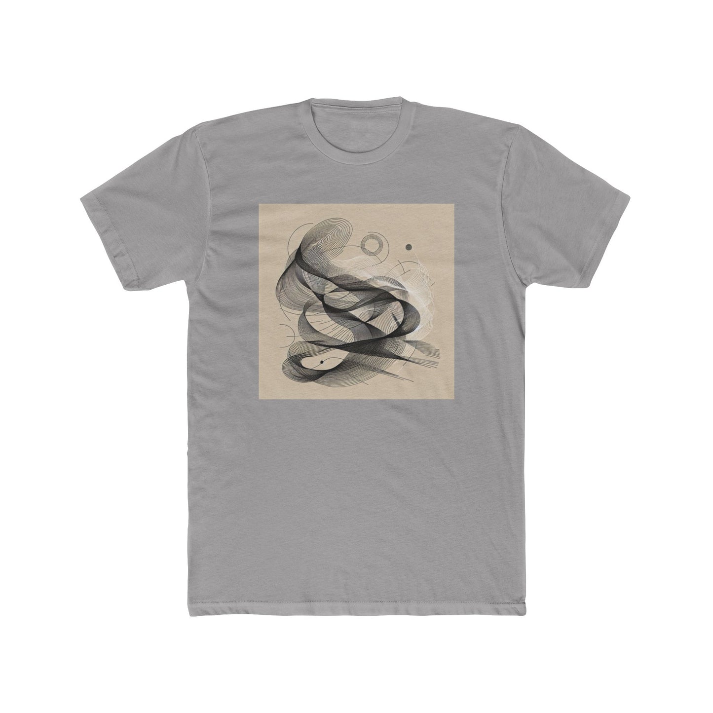 Rhythmic Waves: Textured Line Art in Motion T-Shirt