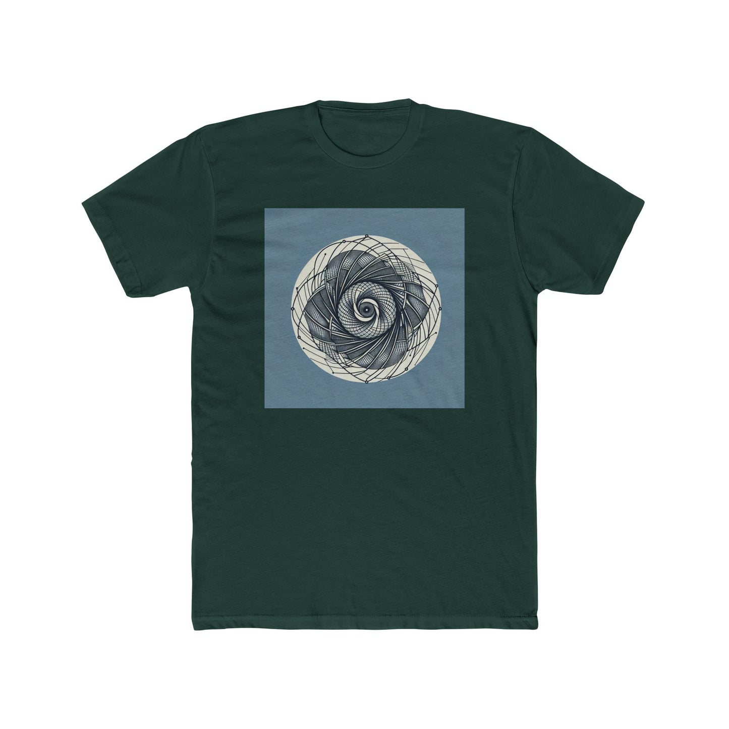 Spin into Symmetry: Geometric Spiral Delight T-Shirt