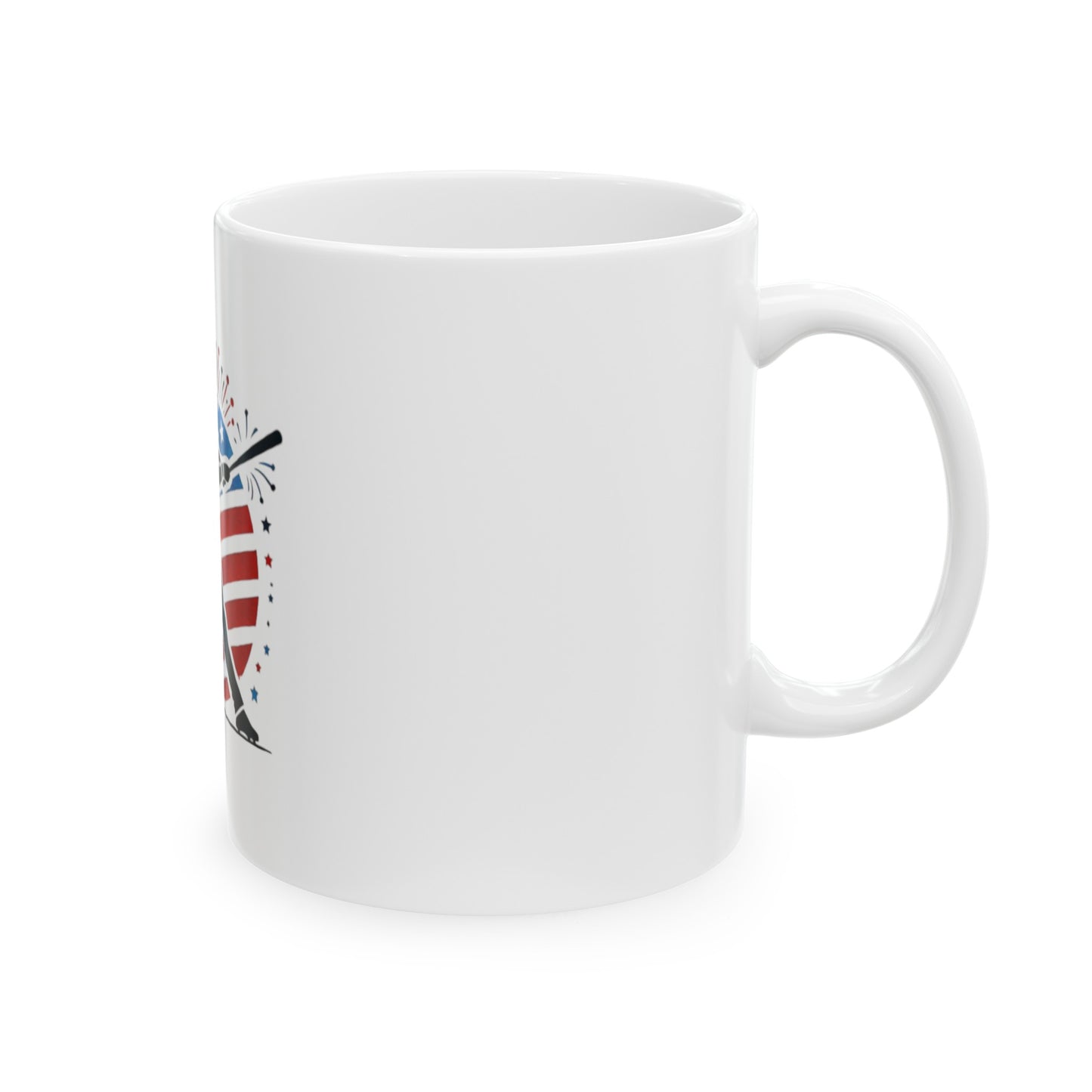 July 4th Baseball design [Ceramic Mug, (11oz, 15oz)]