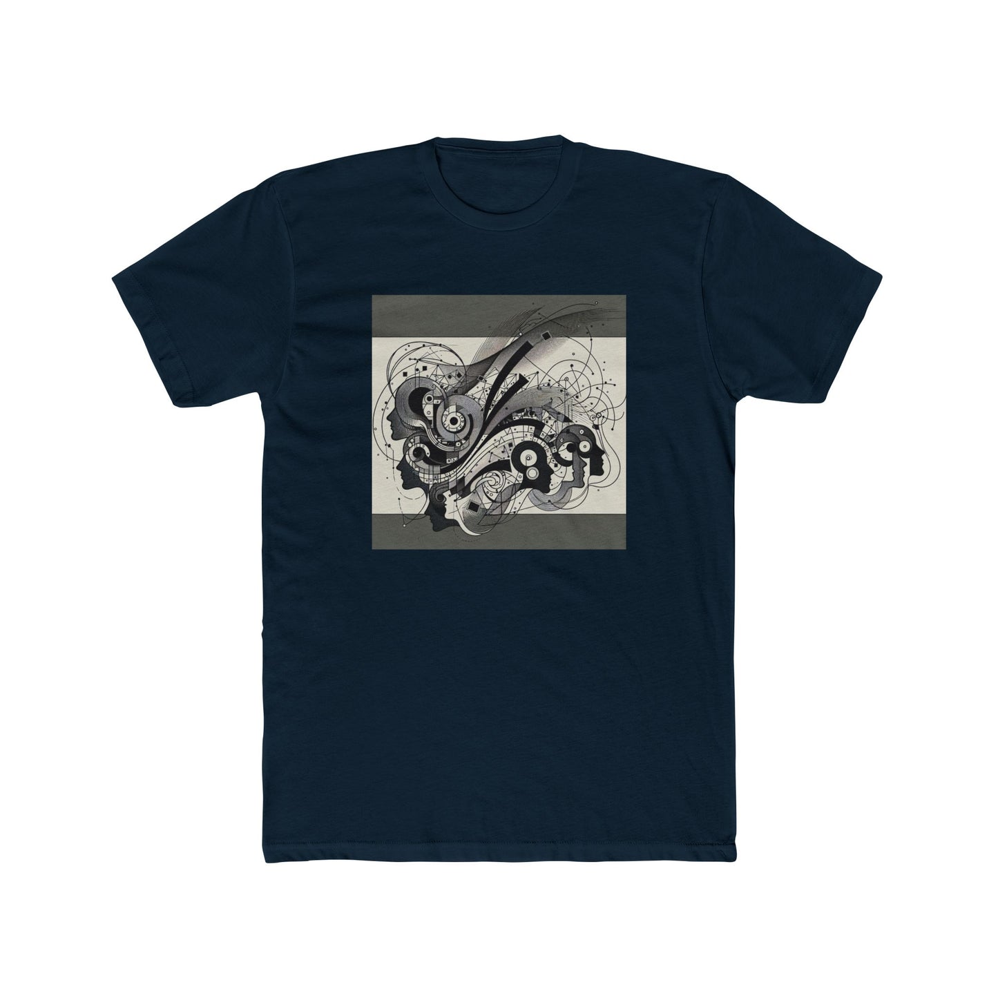 Geometric Groove: Robots Surfing the Wave T-Shirt