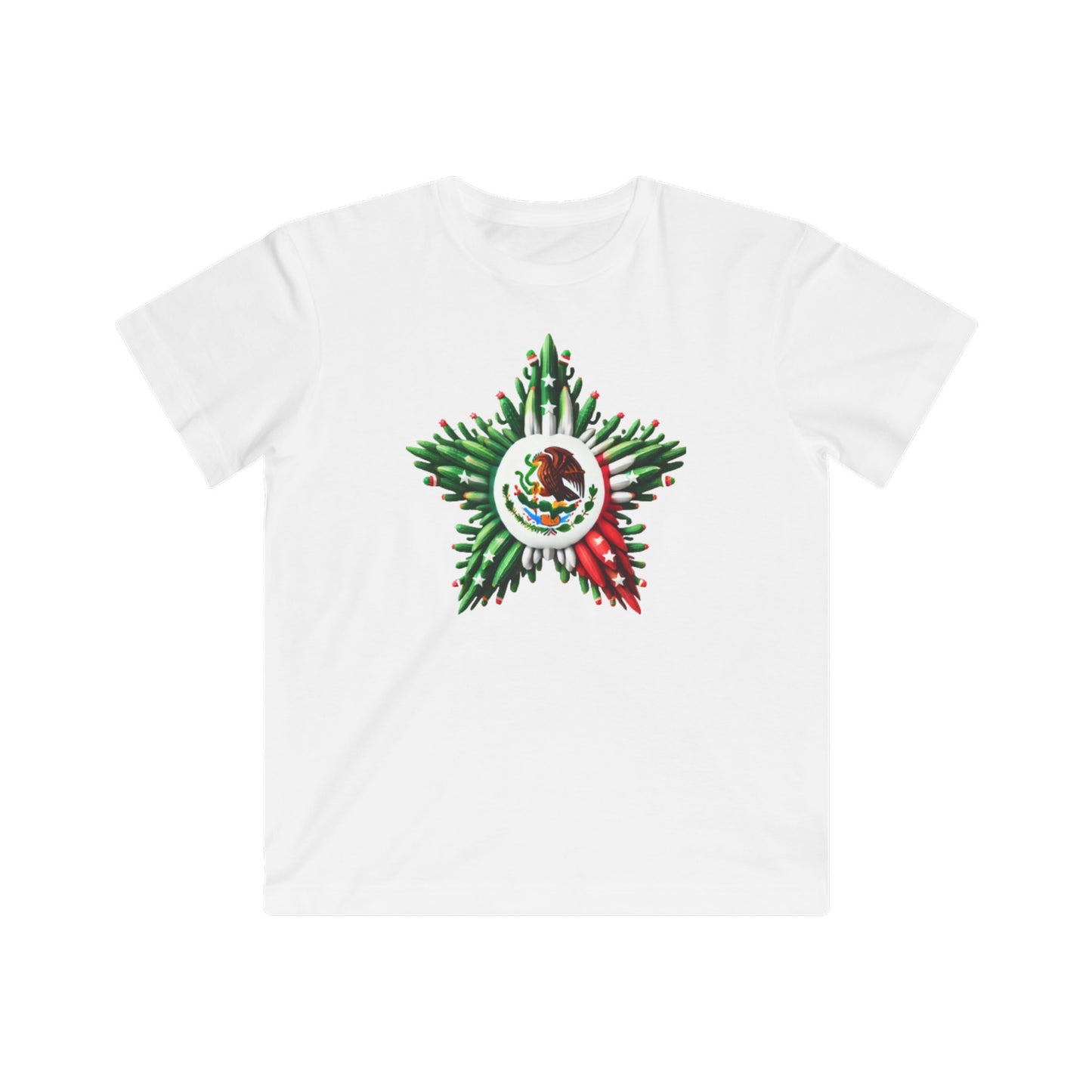 Mexican flag Design [Kids Fine Jersey Tee]
