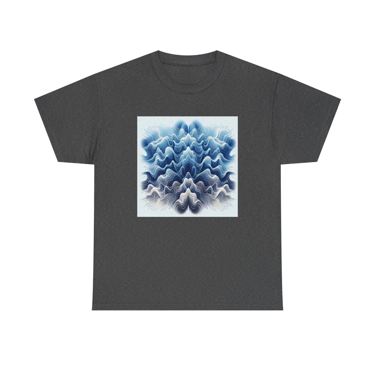 Surf the Waves: Blue Interference Artistry Tee T-Shirt