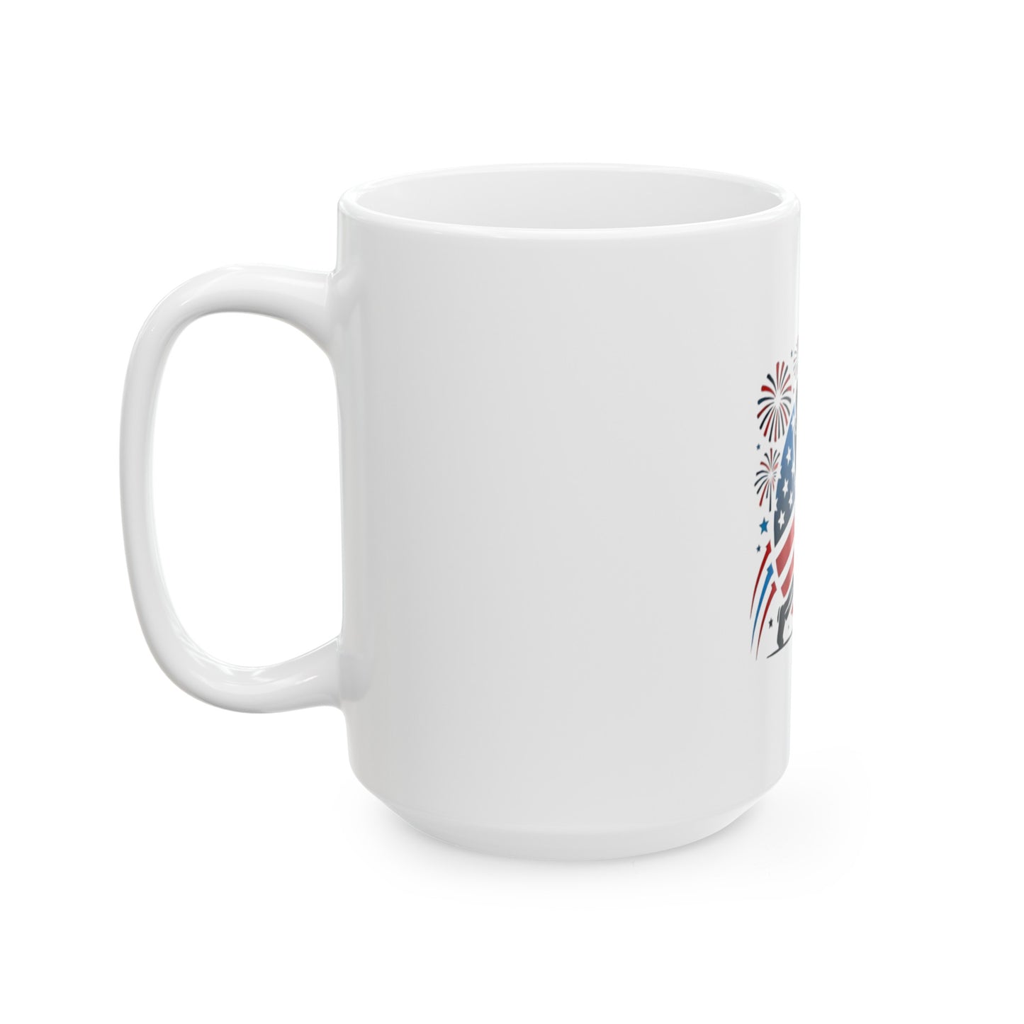 July 4th Baseball design [Ceramic Mug, (11oz, 15oz)]