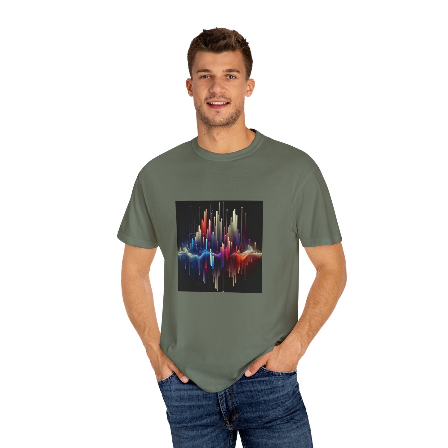 Symphonic Waves: Wearable Equalizer Art in Motion T-Shirt