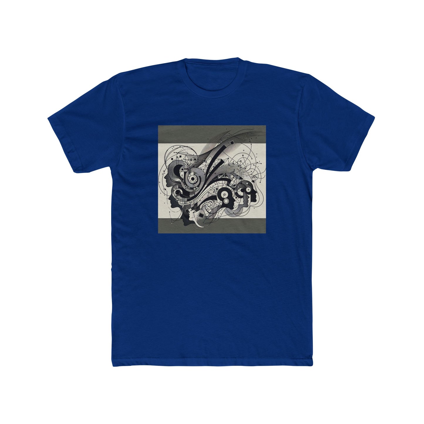 Geometric Groove: Robots Surfing the Wave T-Shirt