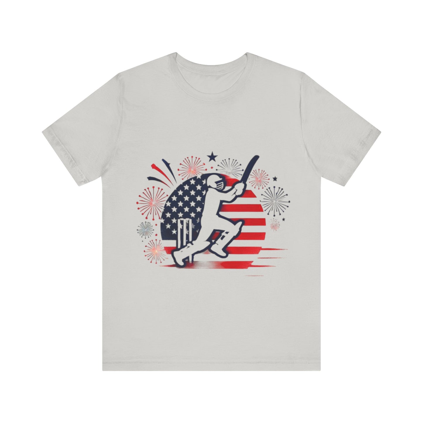 July 4th Cricket Design [Unisex Jersey Short Sleeve Tee]