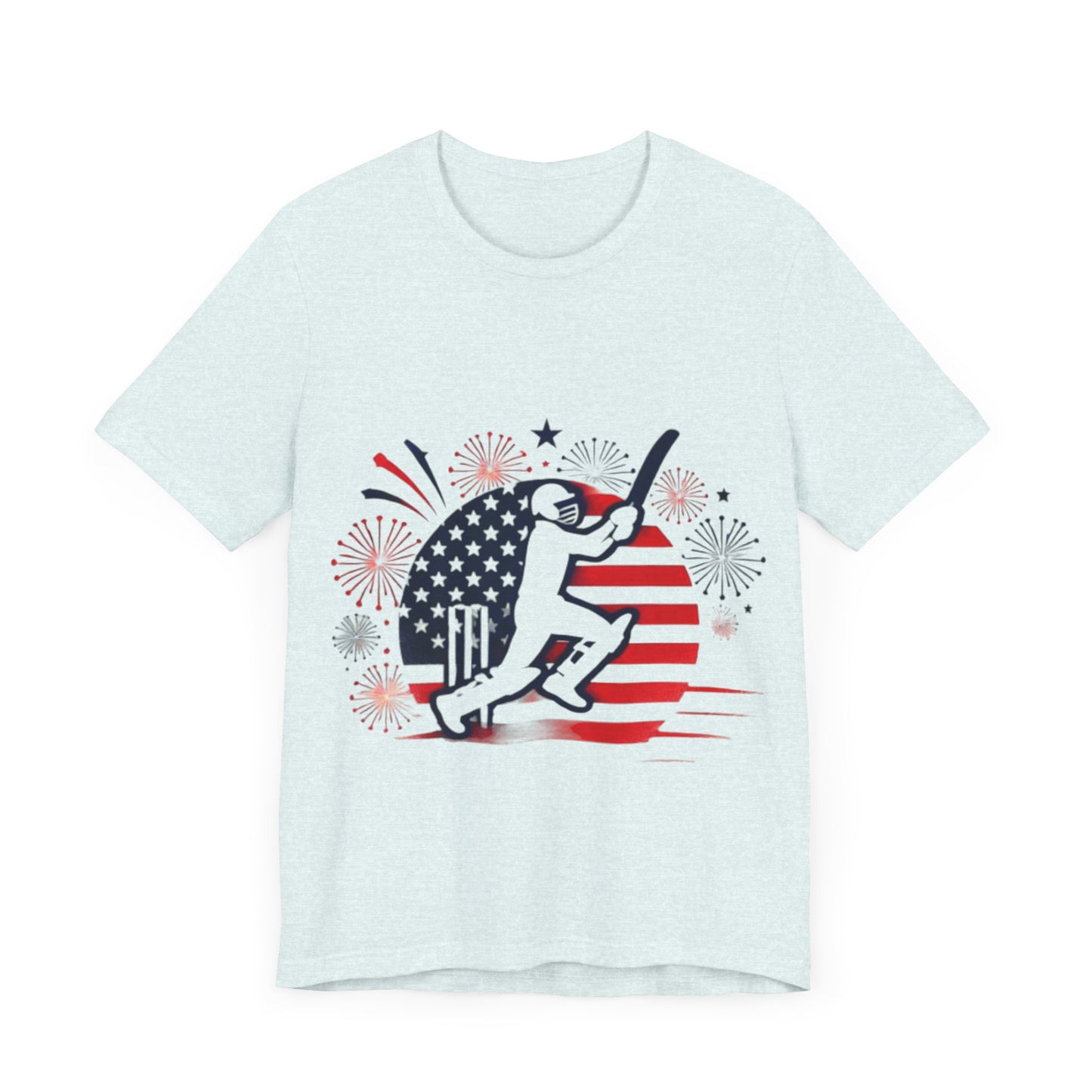 July 4th Cricket Design [Unisex Jersey Short Sleeve Tee]