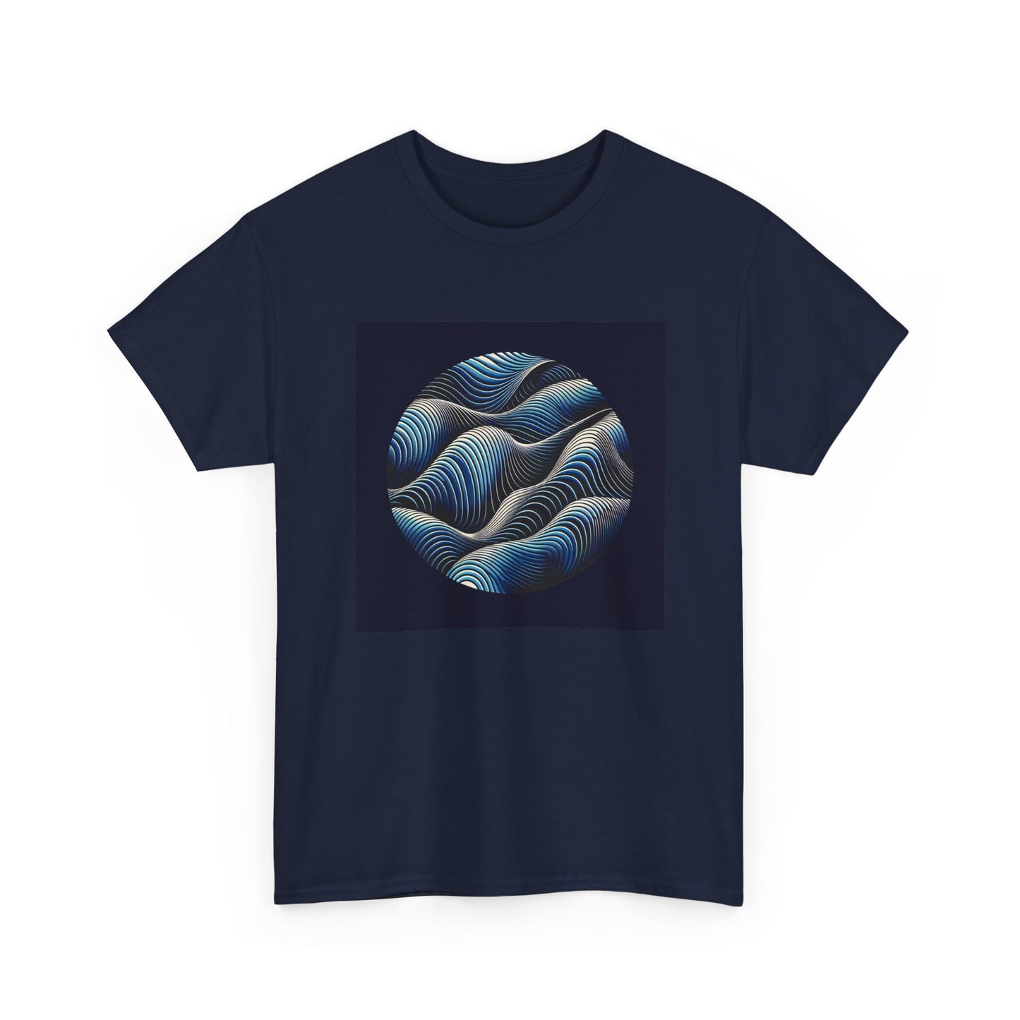 Blue Harmony: Ride the Wave of Patterns T-Shirt
