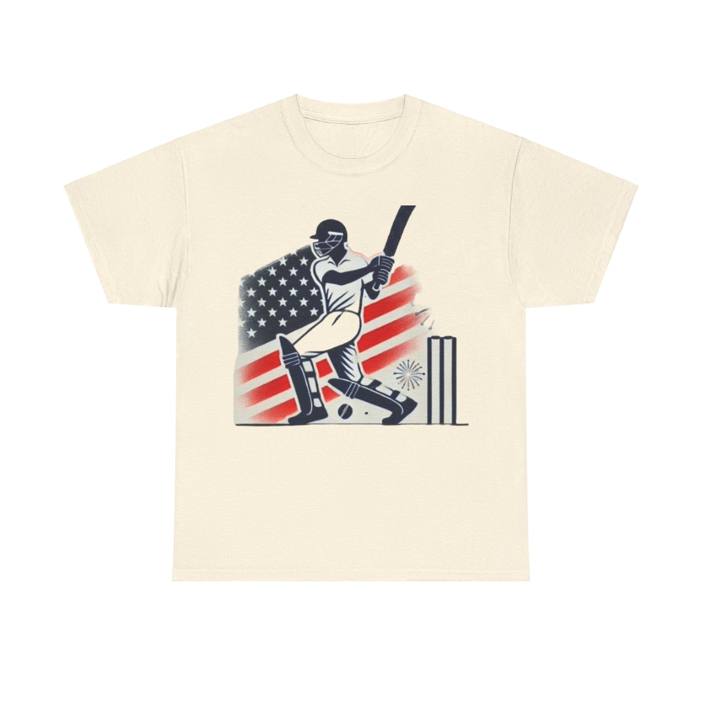 Cricket July 4th Design [Unisex Heavy Cotton Tee]