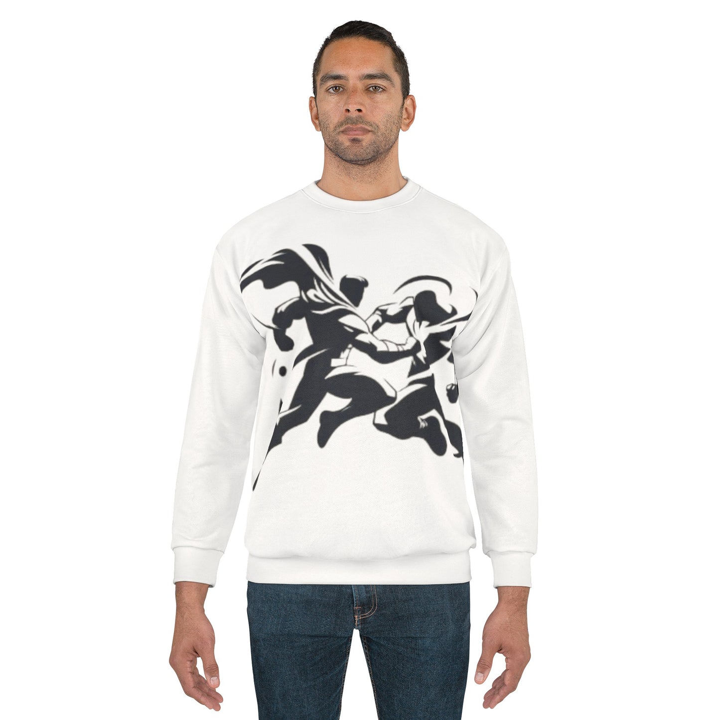 Super Hero Design Unisex Sweatshirt (AOP)