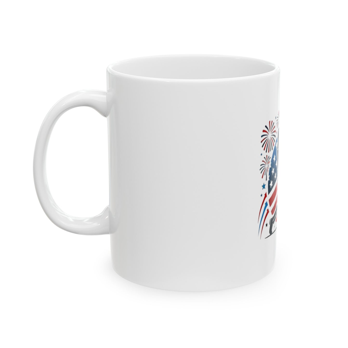 July 4th Baseball design [Ceramic Mug, (11oz, 15oz)]