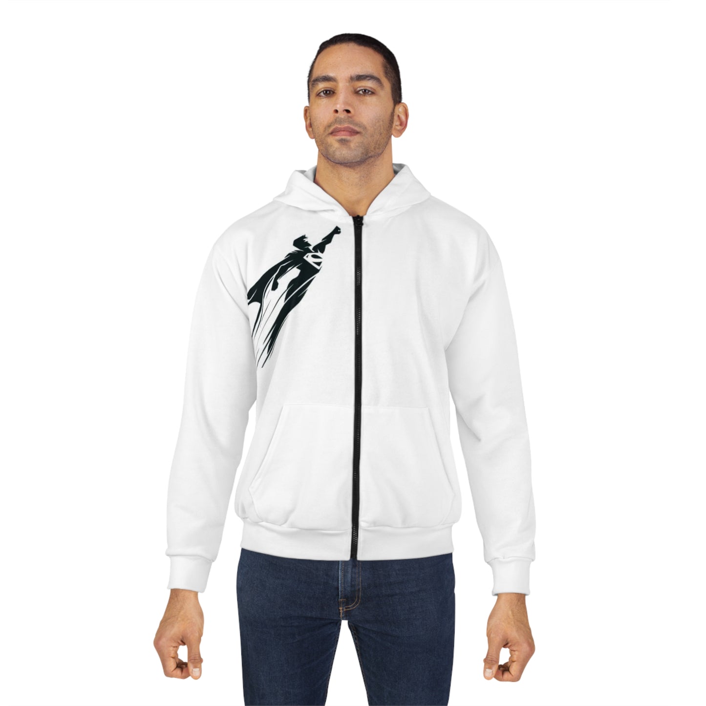 Super hero design [Unisex Zip Hoodie (AOP)]