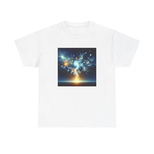 Electric Visions: Lightning Unleashes Abstract Magic T-Shirt
