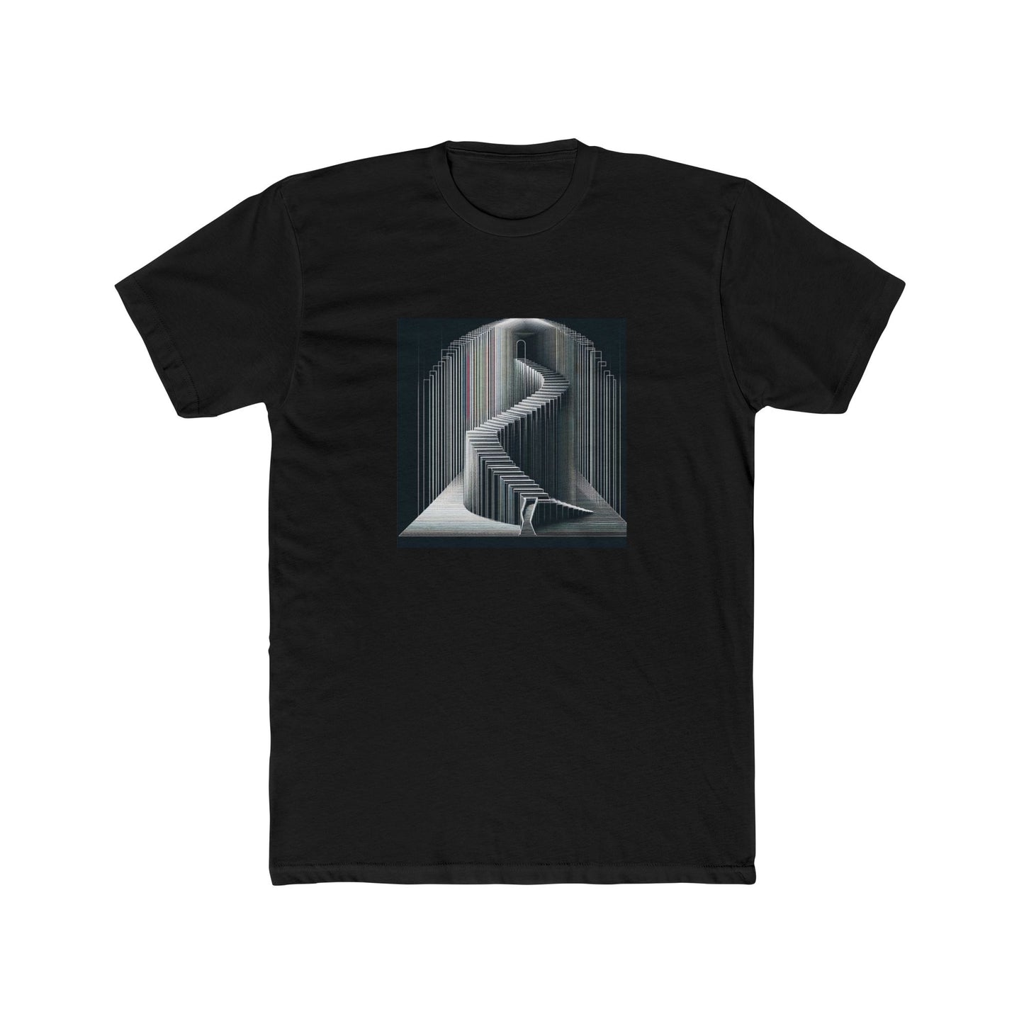Step Into the Shadows: Vector Stairway Art T-Shirt