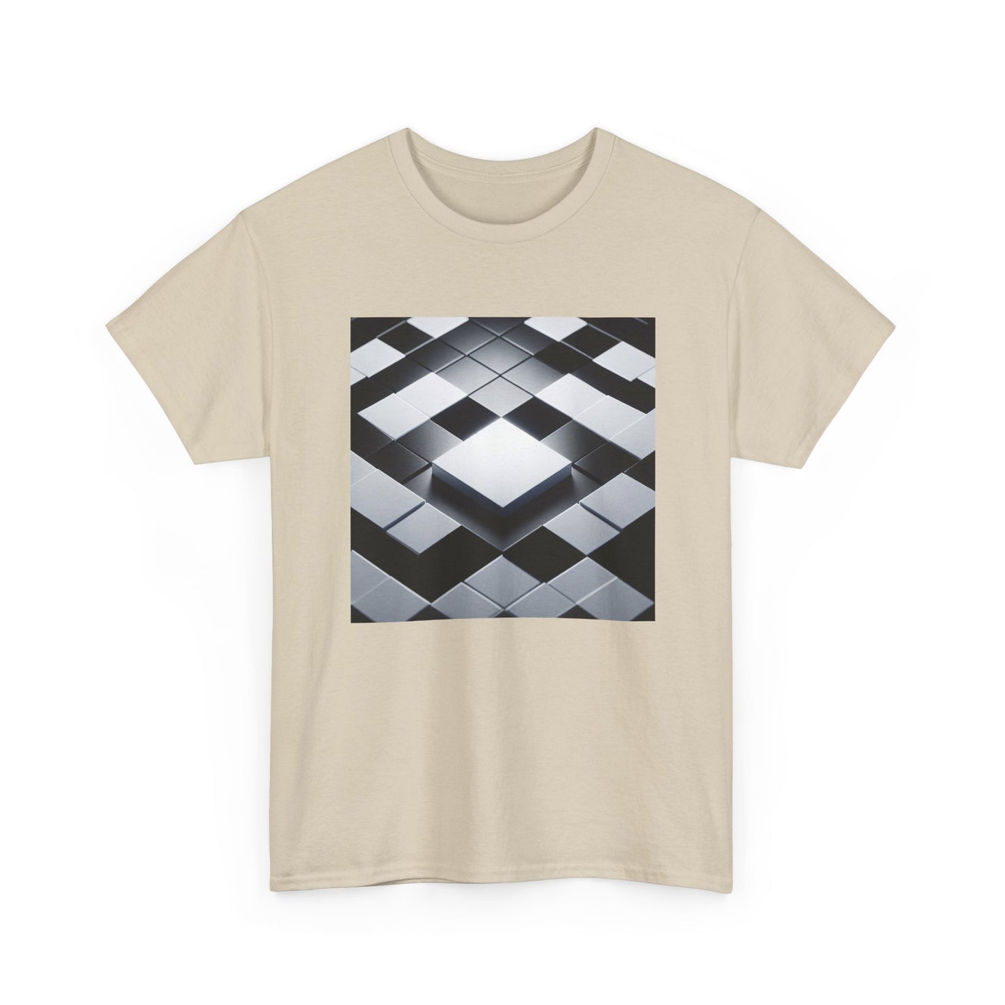 Checkmate in Style: Highlighted Square Chic T-Shirt