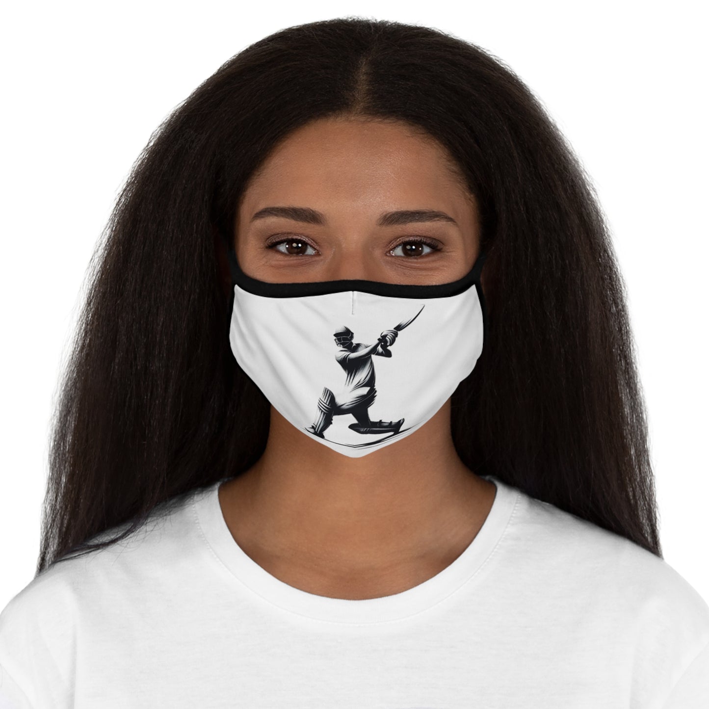 Cricket Design [Fitted Polyester Face Mask]