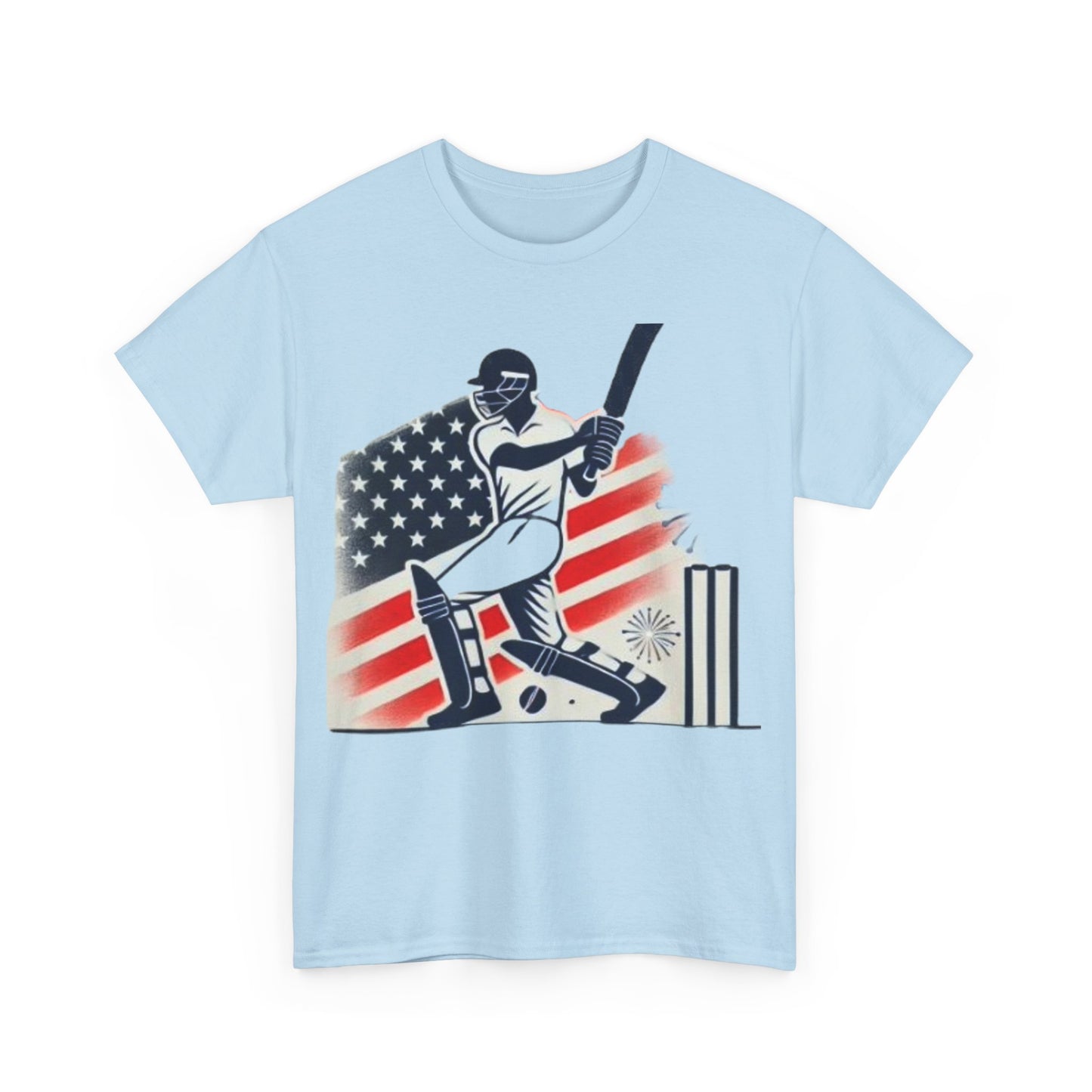 Cricket July 4th Design [Unisex Heavy Cotton Tee]