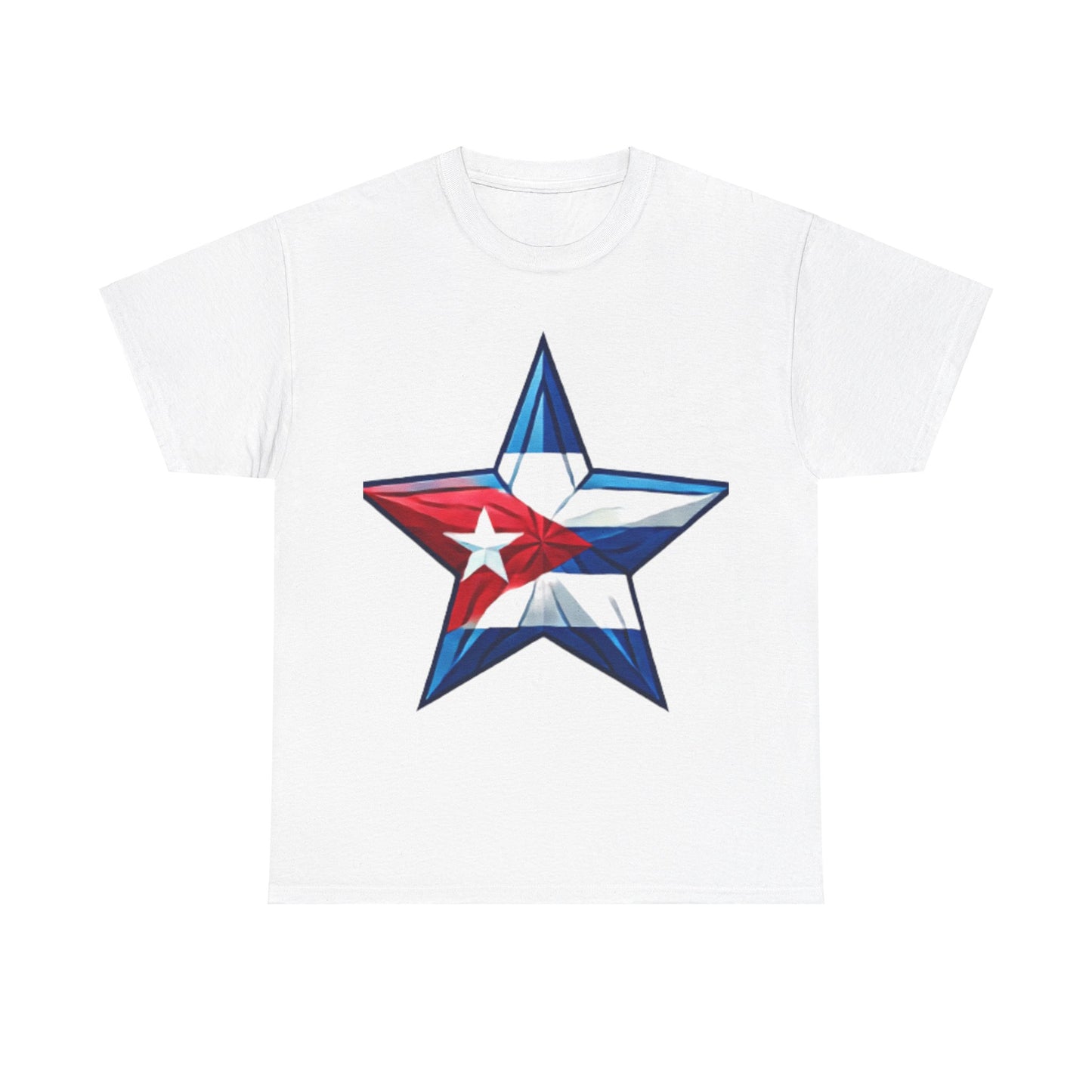 Cuban flag Design(Unisex Heavy Cotton Tee)