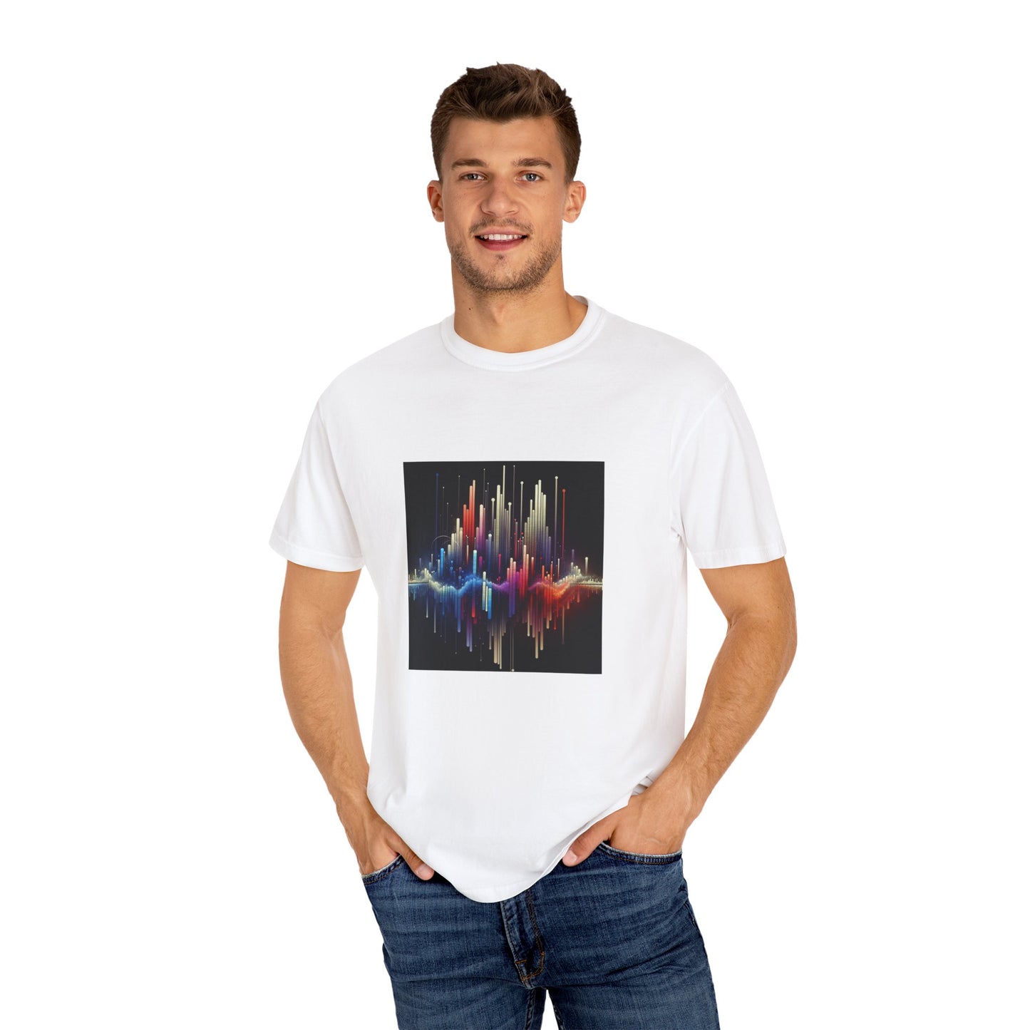 Symphonic Waves: Wearable Equalizer Art in Motion T-Shirt