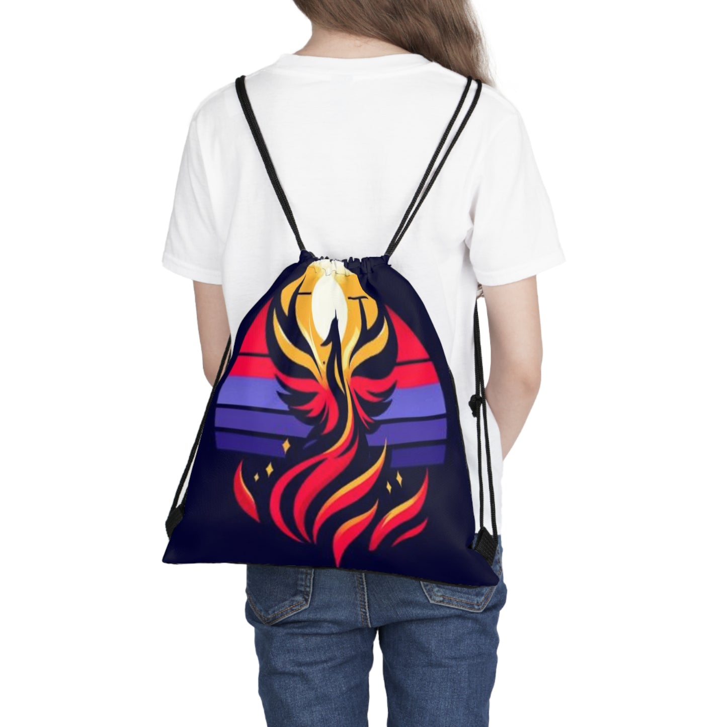 Artistic Flying Bird Design [Outdoor Drawstring Bag]