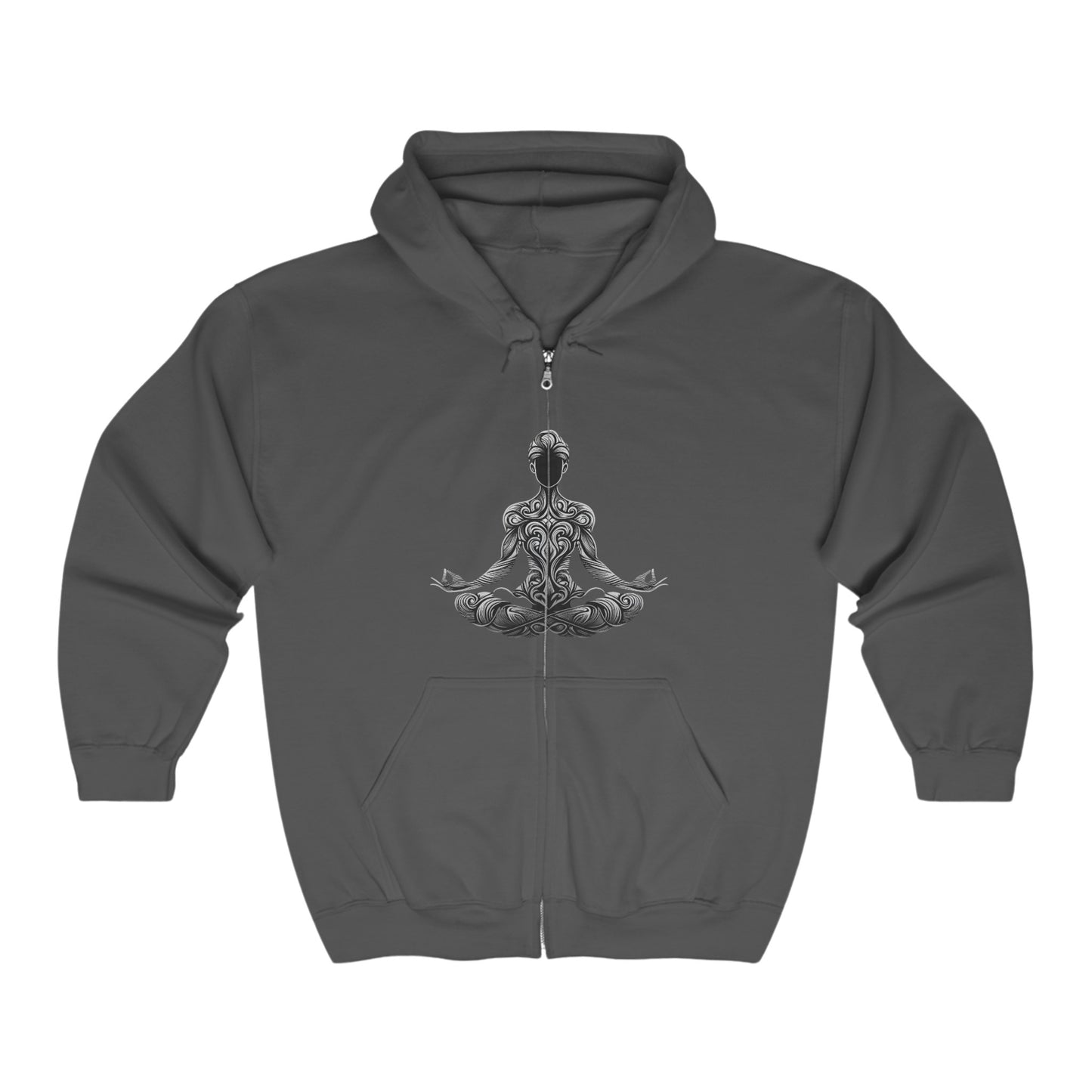 Meditation Design [Unisex Heavy Blend™ Full Zip Hooded Sweatshirt]