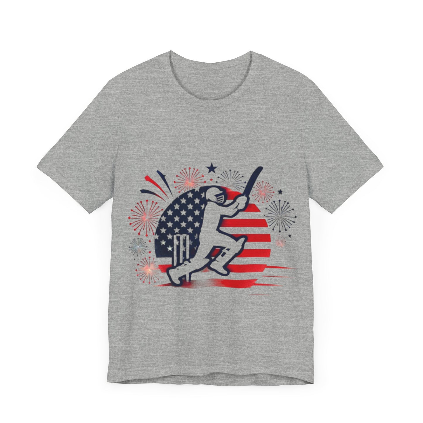 July 4th Cricket Design [Unisex Jersey Short Sleeve Tee]