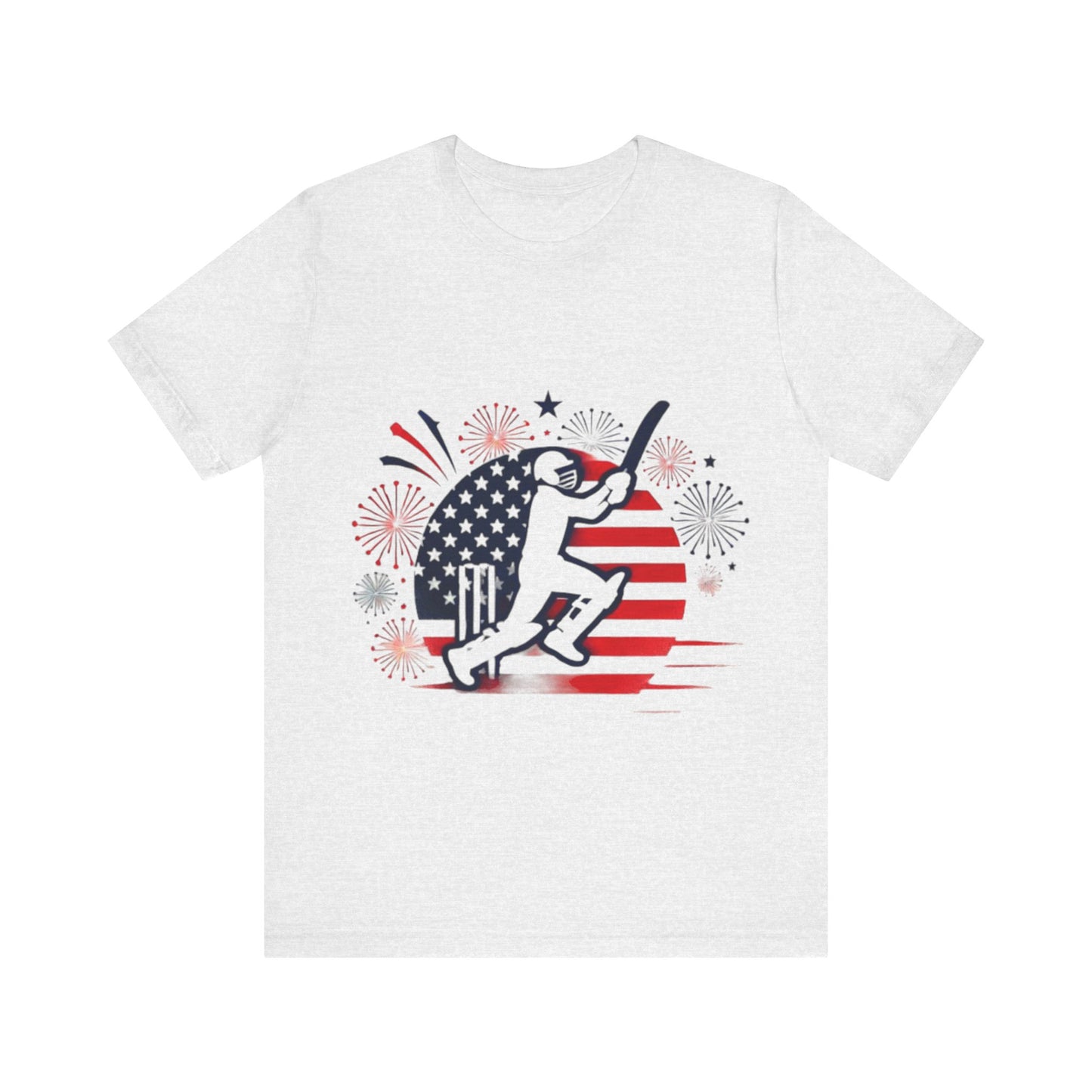 July 4th Cricket Design [Unisex Jersey Short Sleeve Tee]