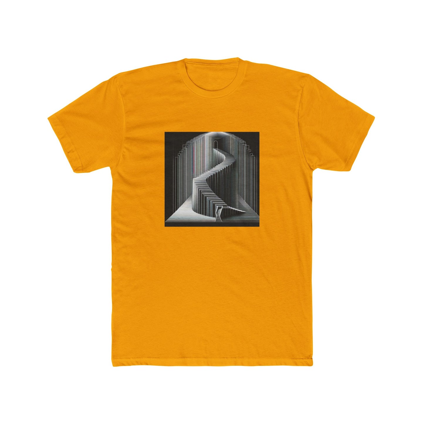 Step Into the Shadows: Vector Stairway Art T-Shirt