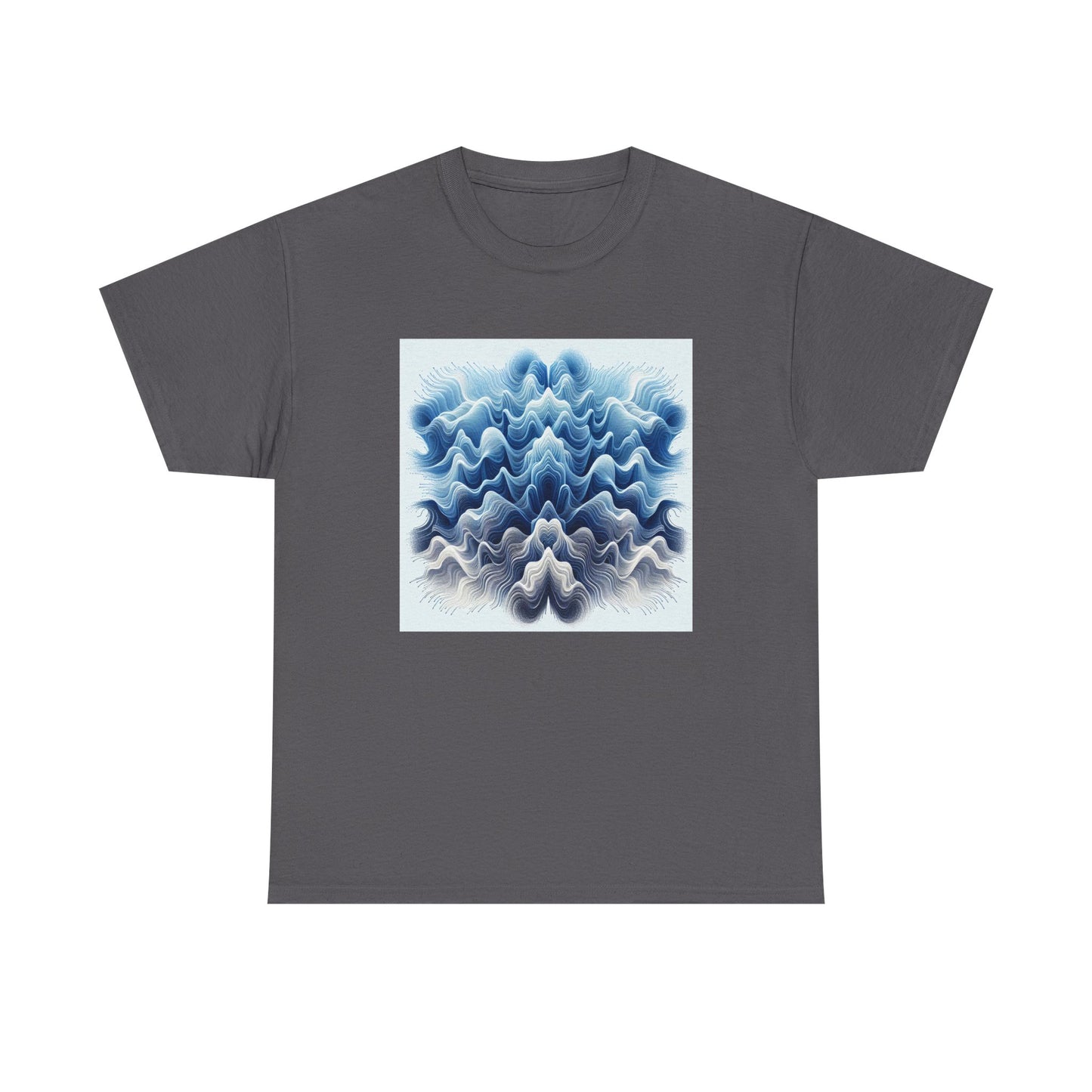 Surf the Waves: Blue Interference Artistry Tee T-Shirt