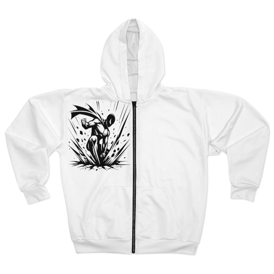 Super hero Design [Unisex Zip Hoodie (AOP)]
