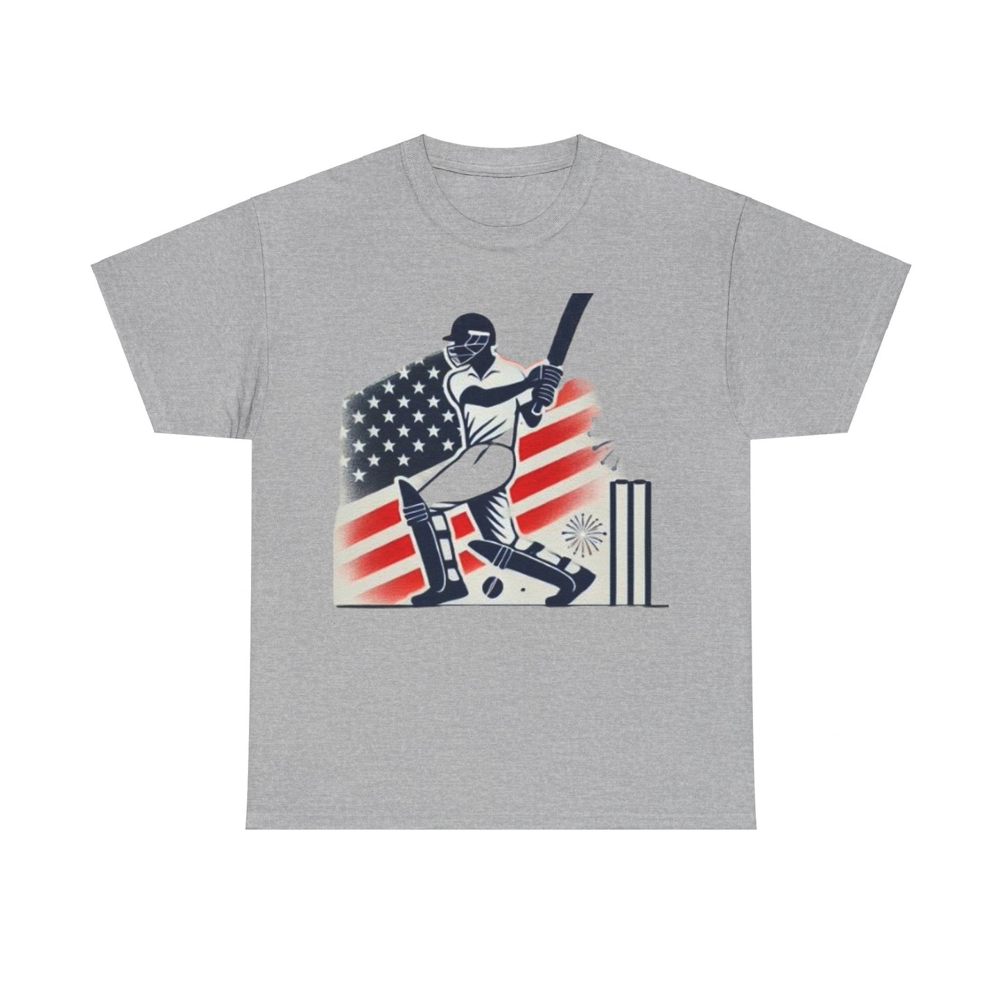 Cricket July 4th Design [Unisex Heavy Cotton Tee]