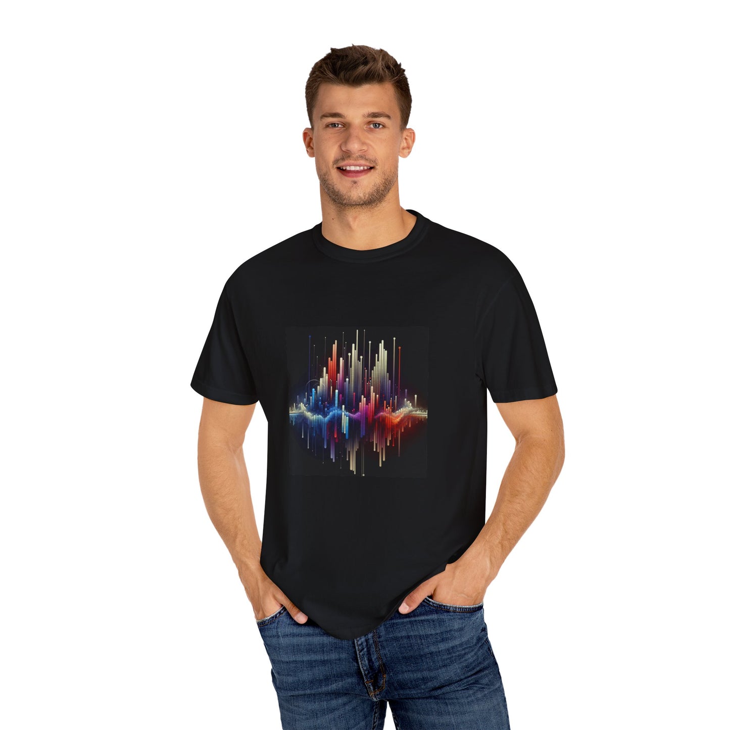 Symphonic Waves: Wearable Equalizer Art in Motion T-Shirt