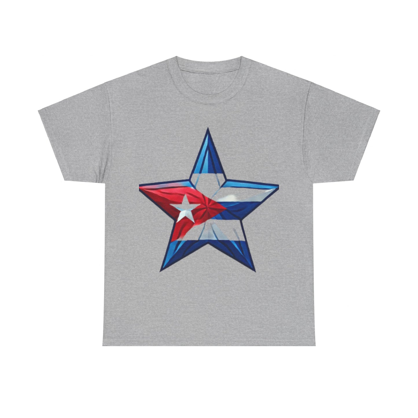 Cuban flag Design(Unisex Heavy Cotton Tee)