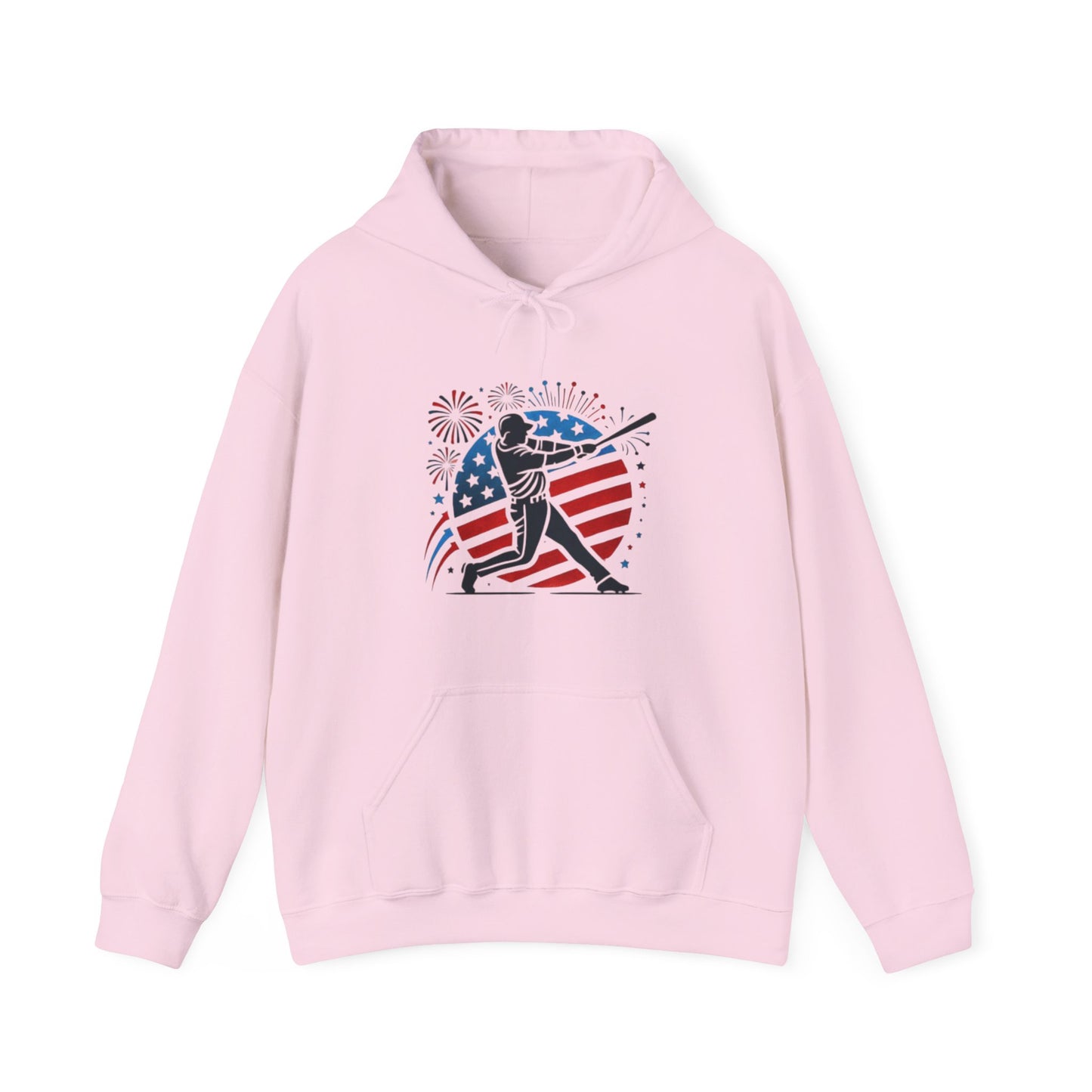 July 4th Baseball design [Unisex Heavy Blend™ Hooded Sweatshirt]