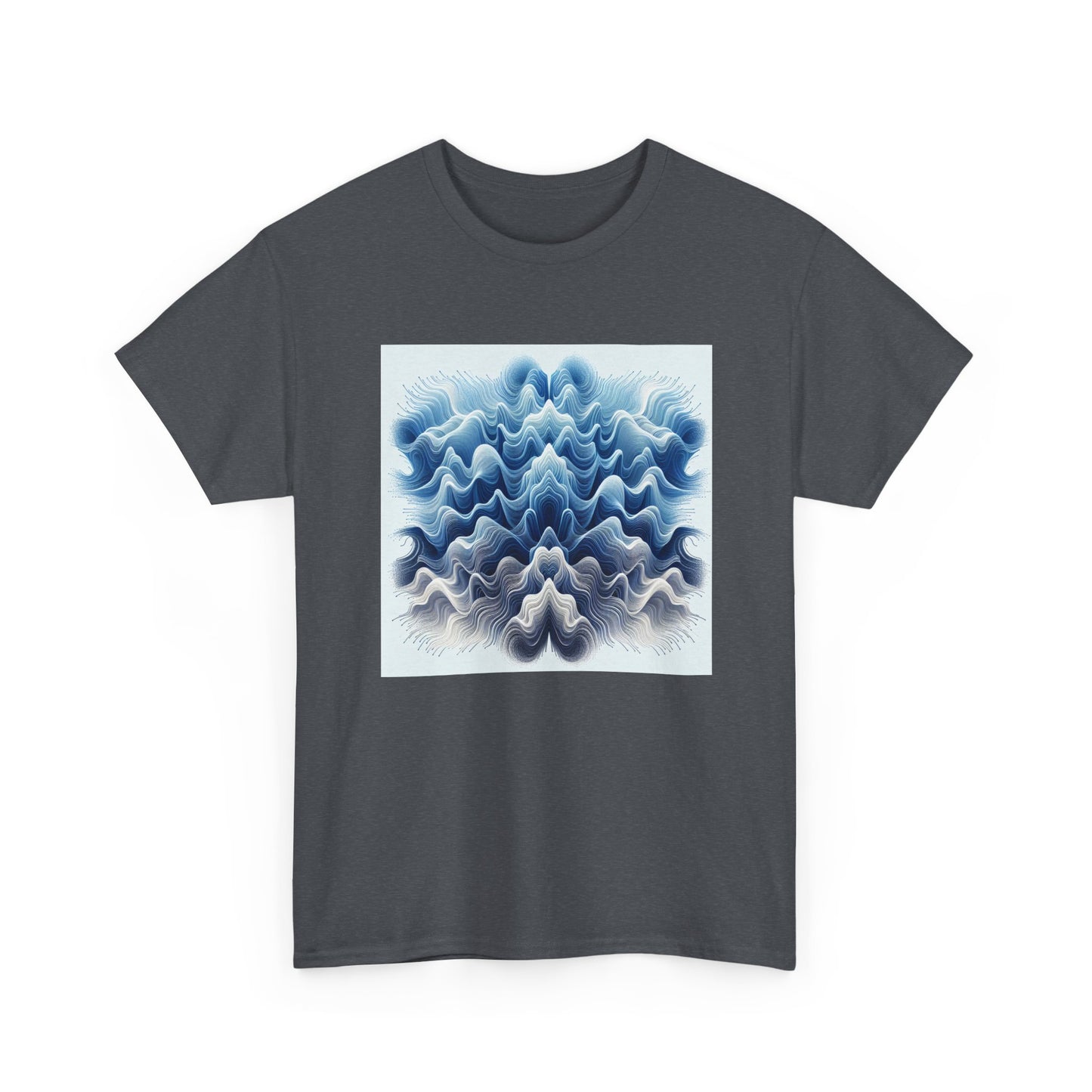 Surf the Waves: Blue Interference Artistry Tee T-Shirt