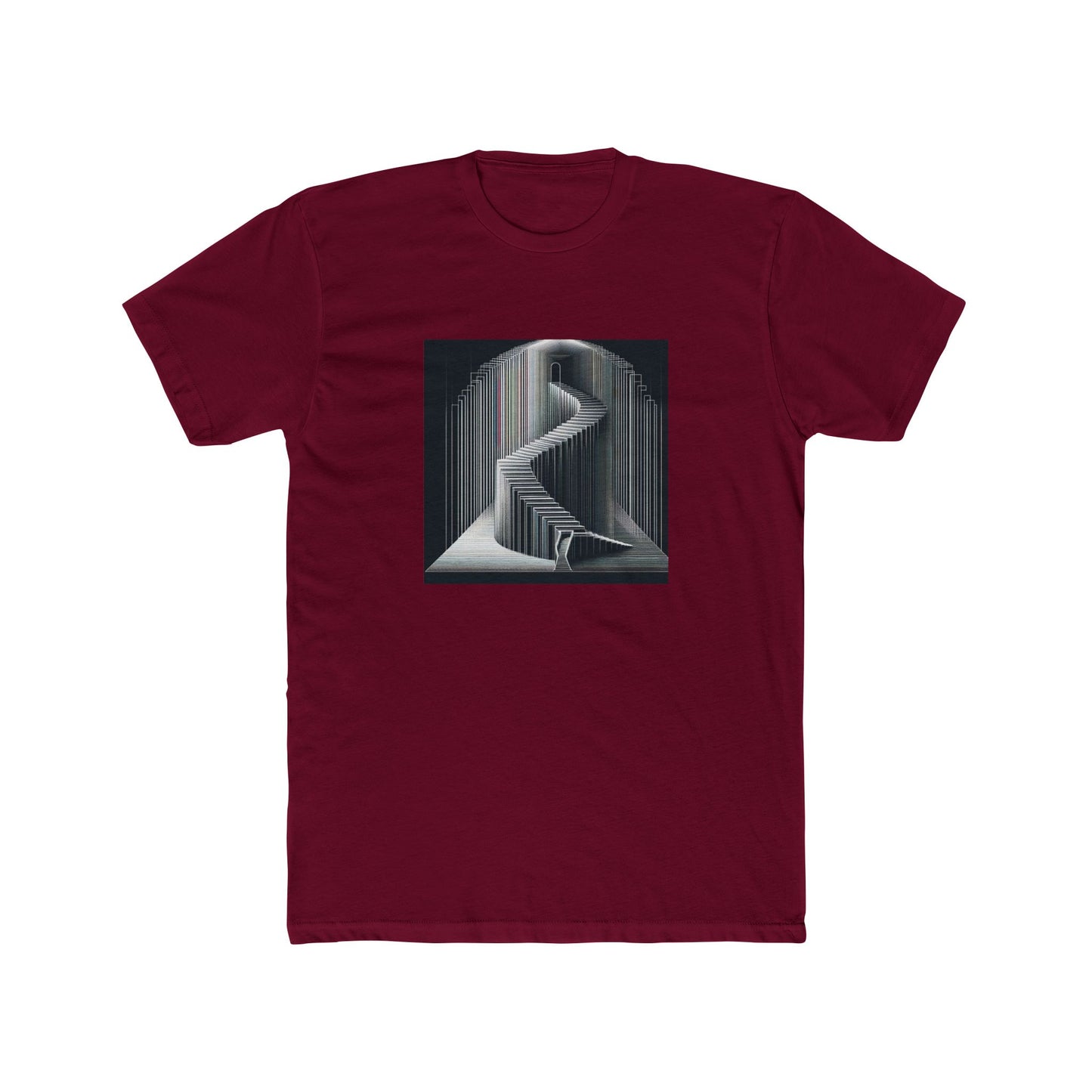 Step Into the Shadows: Vector Stairway Art T-Shirt