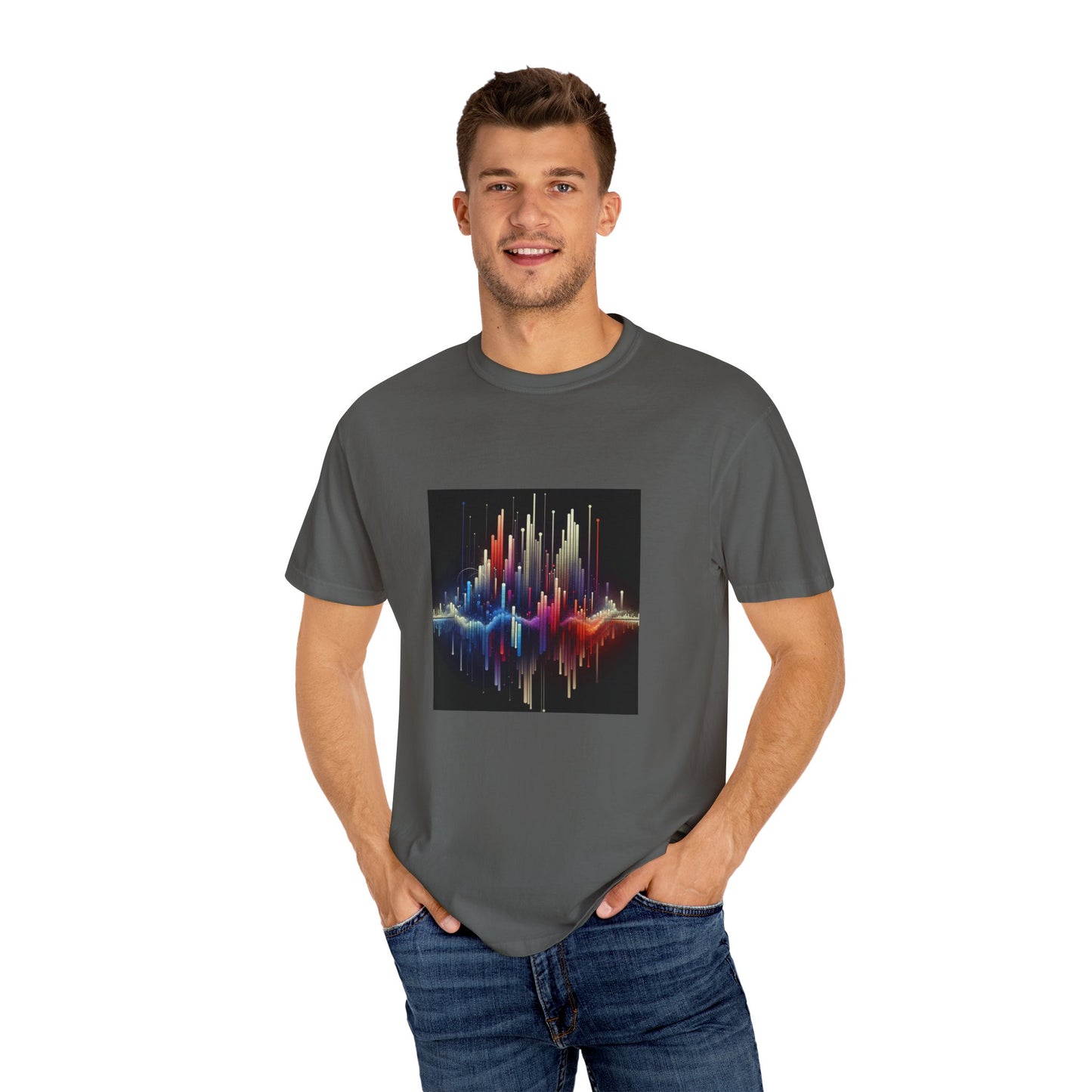 Symphonic Waves: Wearable Equalizer Art in Motion T-Shirt